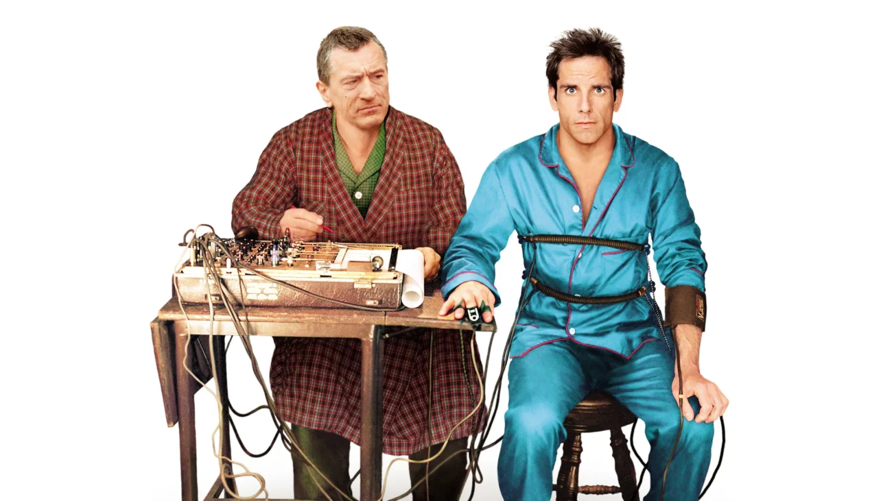 Cena do filme "Entrando Numa Fria" em que Robert de Niro coloca Ben Stiller em um detector de mentiras.